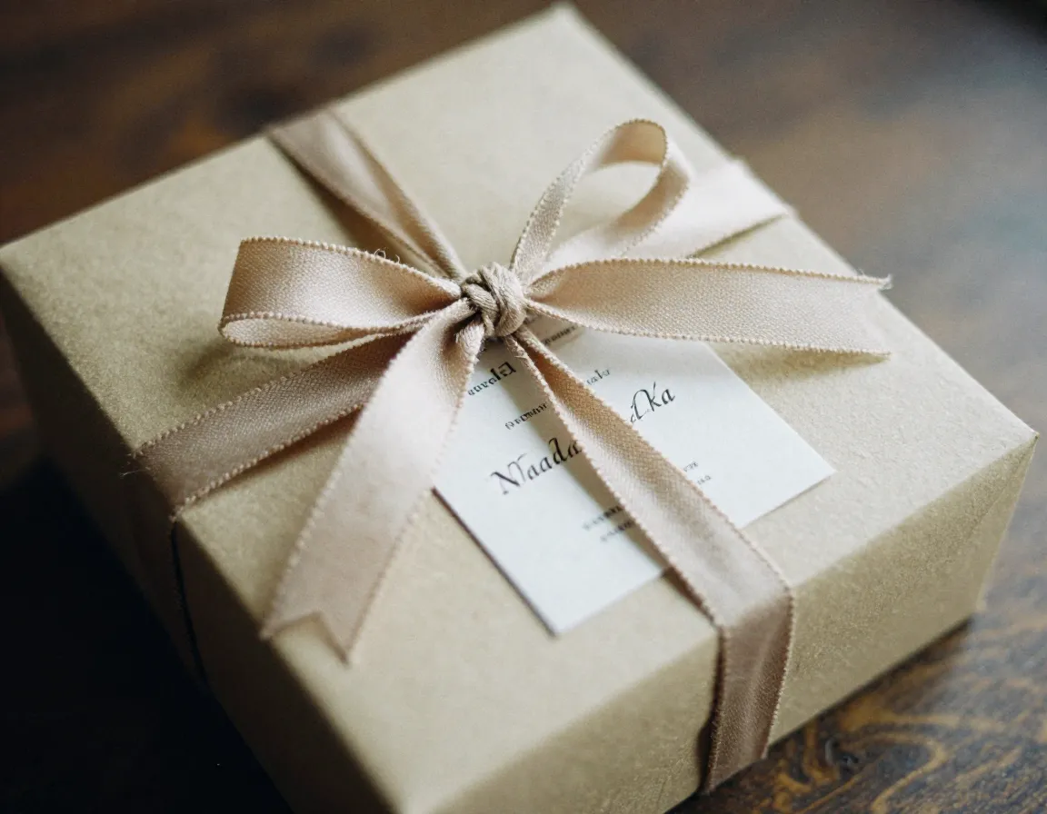 Elegant handmade wedding gift with natural materials and rustic charm